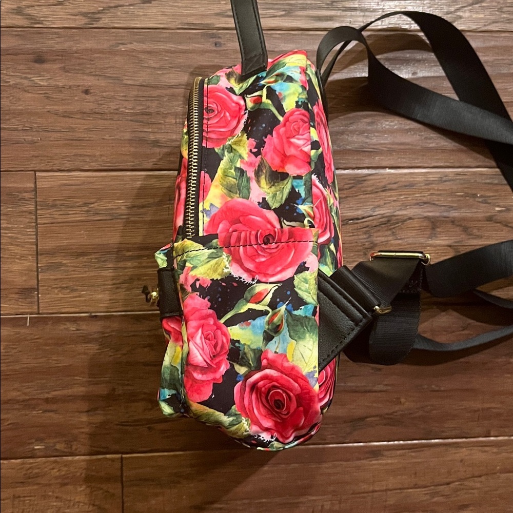 Juicy Couture Black Multi Rose Mini Backpack - Picture 6 of 9